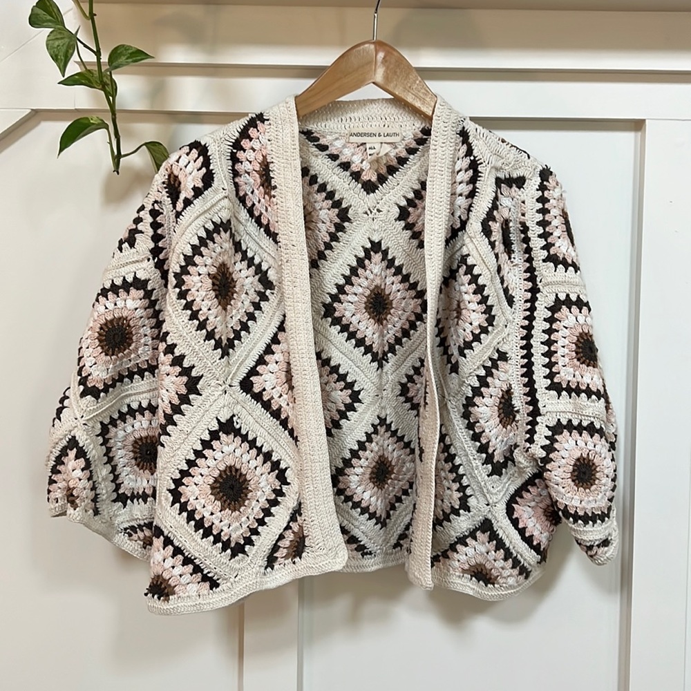 Anthropologie Amber Crochet Cardigan